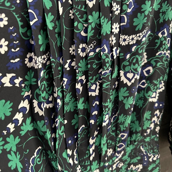 VERONICA BEARD Elm Printed Shirt Dress Victorian Vine 100% silk Size 0 - Picture 9 of 12